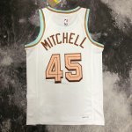 Maillot de Basket #45 Mitchell Cavaliers 22-23 city Blanc